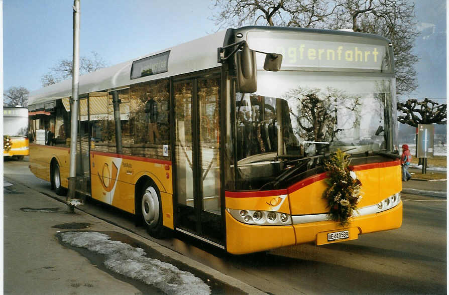 (082'609) - PostAuto Bern - BE 610'539 - Solaris am 14. Januar 2006 in Interlaken, Jungfrau