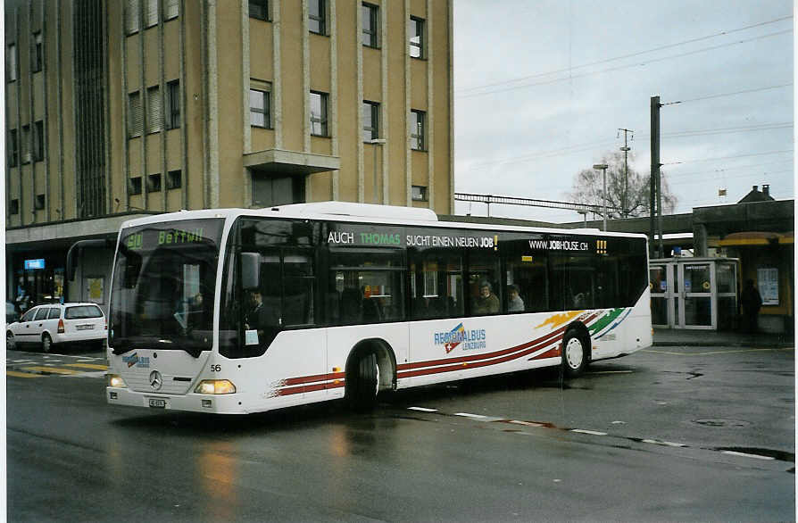 (083'005) - Knecht, Windisch - Nr. 56/AG 8374 - Mercedes am 18. Februar 2006 beim Bahnhof Lenzburg