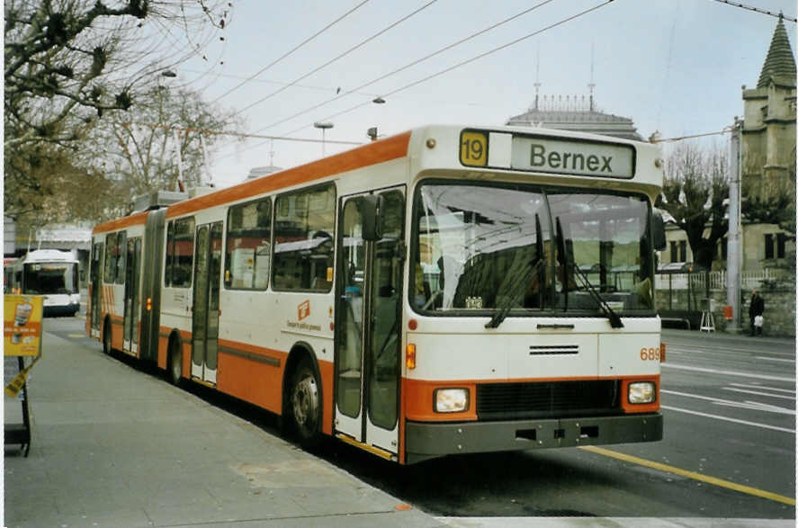 (083'409) - TPG Genve - Nr. 689 - NAW/Hess Gelenktrolleybus am 6. Mrz 2006 in Genve, 22-Cantons