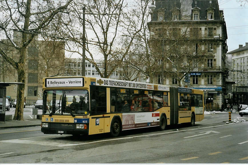 (083'714) - TL Lausanne - Nr. 622/VD 396'731 - Neoplan (ex Haru Nr. 8510) am 6. Mrz 2006 in Lausanne, Tunnel