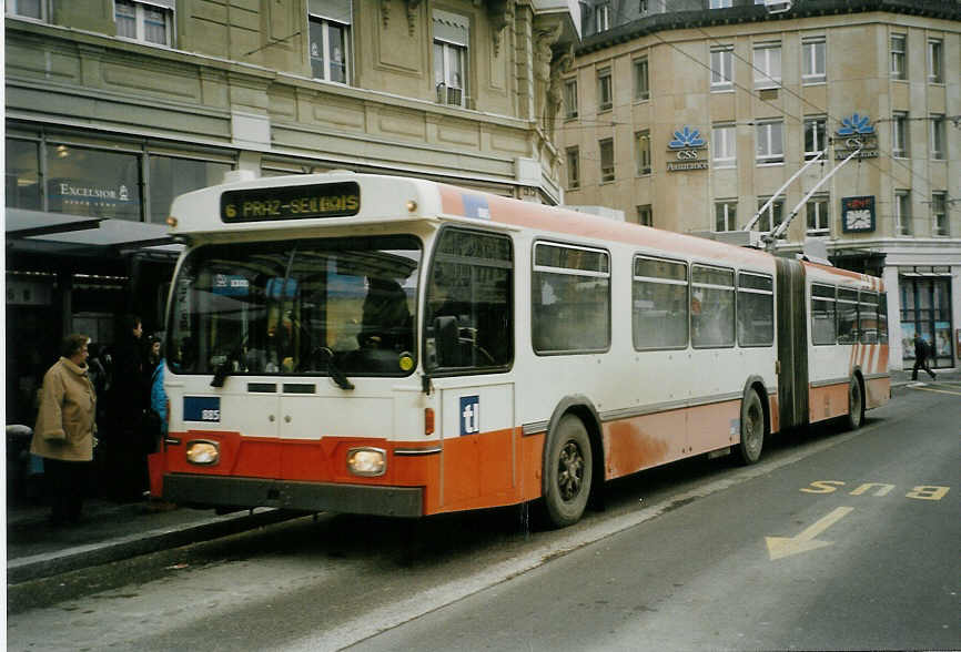 (083'734) - TL Lausanne - Nr. 885 - Saurer/Hess Gelenktrolleybus (ex TPG Genve Nr. 654) am 6. Mrz 2006 in Lausanne, Bel-Air
