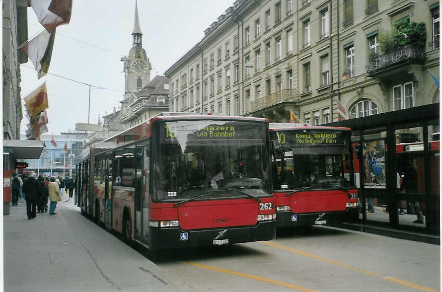 (084'829) - Bernmobil, Bern - Nr. 262/BE 572'262 - Volvo/Hess am 10. Mai 2006 beim Bahnhof Bern