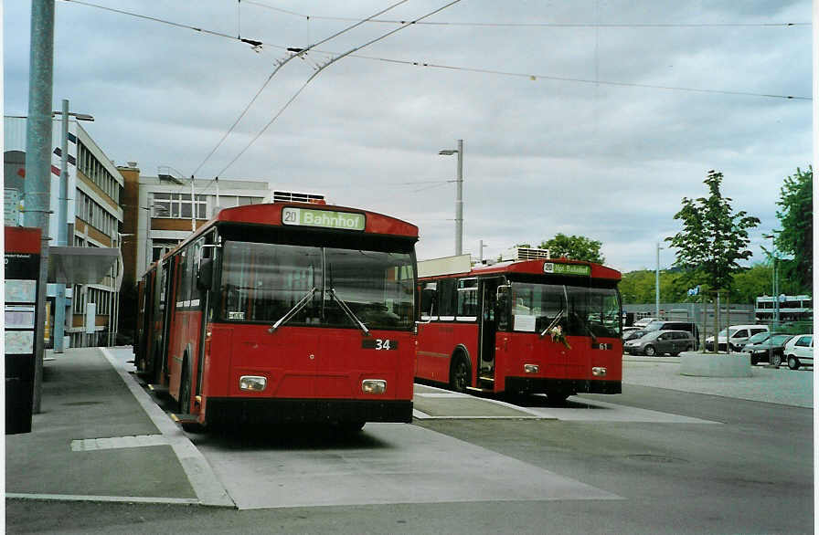 (085'707) - Bernmobil, Bern - Nr. 34 - FBW/Gangloff Gelenktrolleybus am 28. Mai 2006 in Bern, Wankdorf