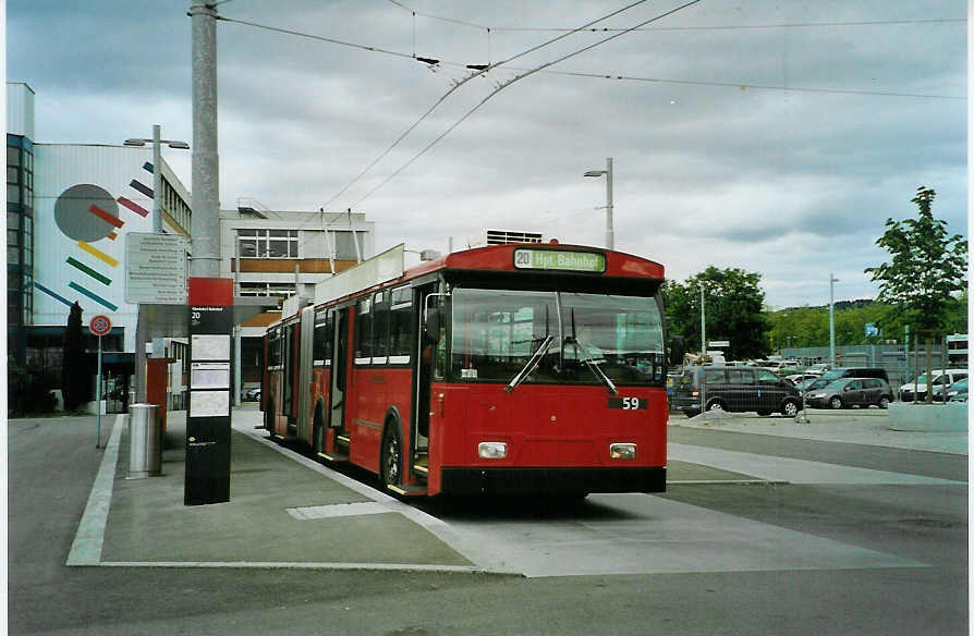 (085'712) - Bernmobil, Bern - Nr. 59 - FBW/Hess Gelenktrolleybus am 28. Mai 2006 in Bern, Wankdorf