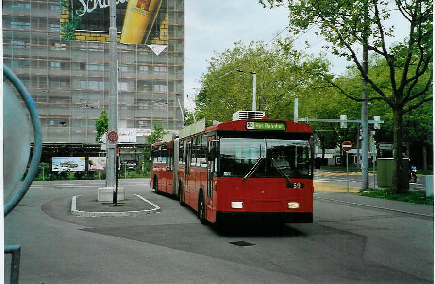 (085'716) - Bernmobil, Bern - Nr. 59 - FBW/Hess Gelenktrolleybus am 28. Mai 2006 in Bern, Wyler