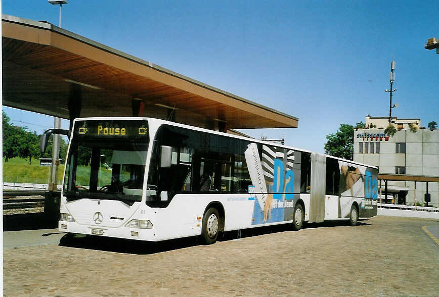 (086'333) - VZO Grningen - Nr. 61/ZH 691'894 - Mercedes am 18. Juni 2006 beim Bahnhof Wetzikon