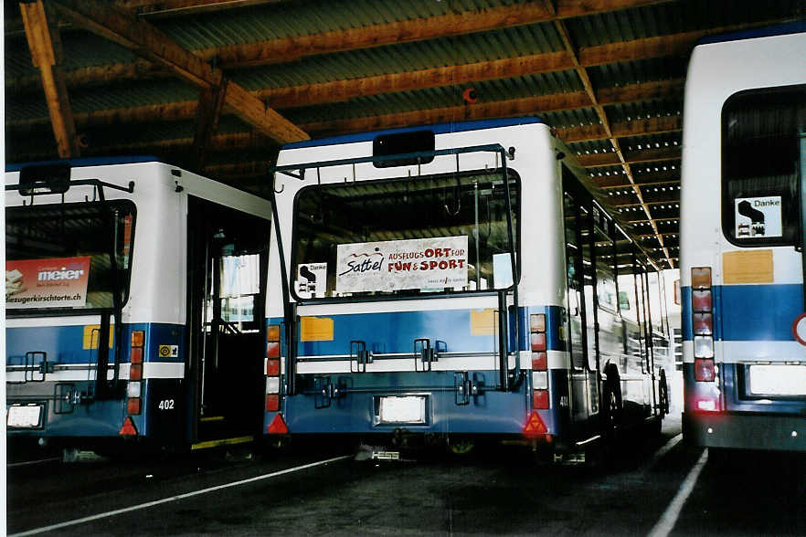 (086'726) - ZVB Zug - Nr. 408/ZG 82'548 - Lanz+Marti/Hess Personenanhnger (ex Nr. 108) am 18. Juni 2006 in Zug, Garage