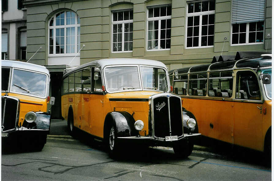 (087'007) - Capaul, Feldmeilen - ZH 53'700 - Saurer/R&J (ex M+79'518; ex P 23'067) am 25. Juni 2006 in Bern, Museum fr Kommunikation