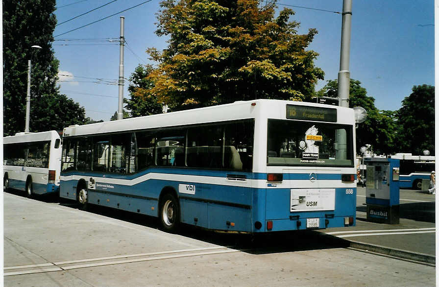 (087'521) - VBL Luzern - Nr. 558/LU 15'585 - Mercedes (ex Gowa, Luzern Nr. 58) am 25. Juli 2006 beim Bahnhof Luzern