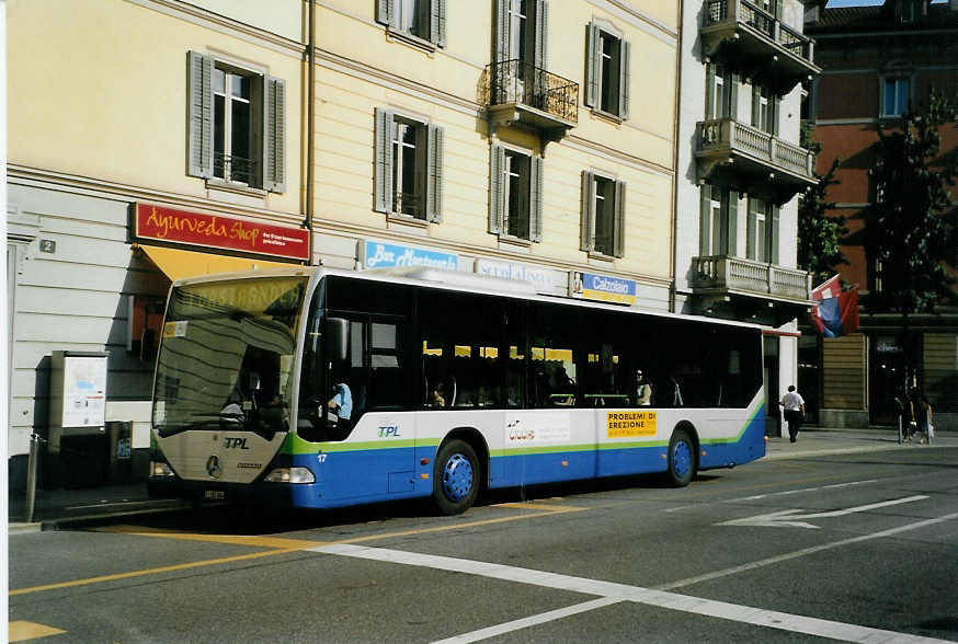 (088'609) - TPL Lugano - Nr. 17/TI 161'004 - Mercedes am 2. August 2006 in Lugano, Centro