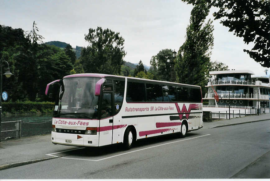 (089'327) - Auto-Transports, La Cte-aux-Fes - NE 1783 - Setra am 26. August 2006 bei der Schifflndte Thun
