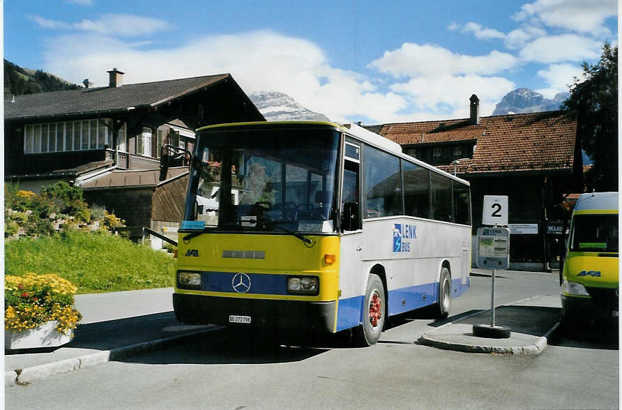 (089'619) - AFA Adelboden - Nr. 57/BE 272'798 - Mercedes/Vetter (ex Gobeli, Lenk; ex AVG Grindelwald Nr. 16; ex Danzas, Lugano) am 3. September 2006 beim Bahnhof Lenk