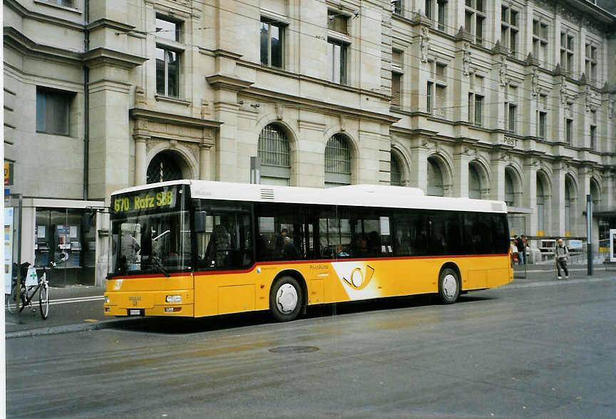 (090'519) - Moser, Flaach - Nr. 4/ZH 594'873 - MAN (ex Nr. 5) am 11. November 2006 beim Hauptbahnhof Winterthur