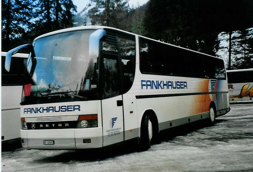(091'513) - Fankhauser, Sigriswil - BE 42'491 - Setra am 7. Januar 2007 in Adelboden, Unter dem Birg
