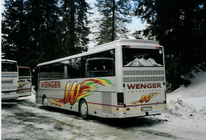 (091'523) - Wenger, Interlaken - Nr. 5/BE 246'787 - Setra am 7. Januar 2007 in Adelboden, Unter dem Birg