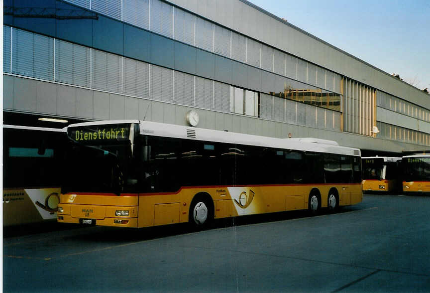 (091'637) - PostAuto Bern - Nr. 651/BE 601'341 - MAN am 14. Januar 2007 in Bern, Postautostation