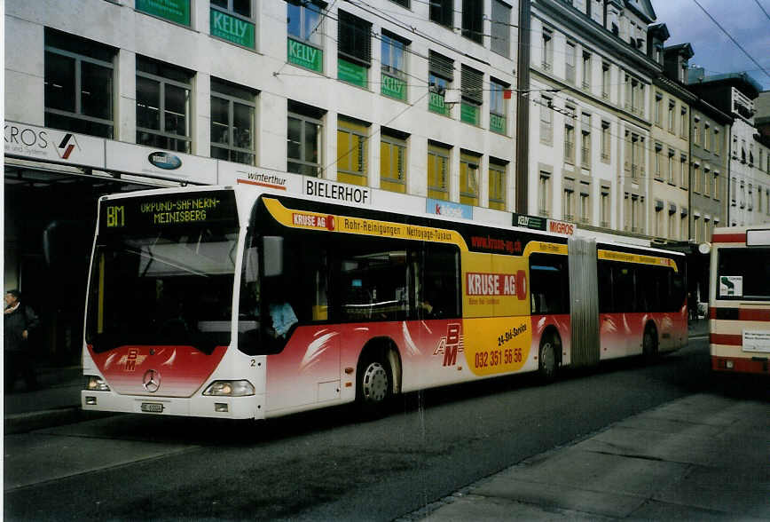 (091'704) - ABM Meinisberg - Nr. 2/BE 61'024 - Mercedes am 20. Januar 2007 in Biel, Guisanplatz