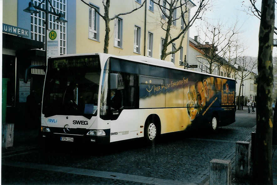 (091'821) - SWEG Lahr - FR-H 1154 - Mercedes am 3. Februar 2007 in Lrrach, Senserplatz