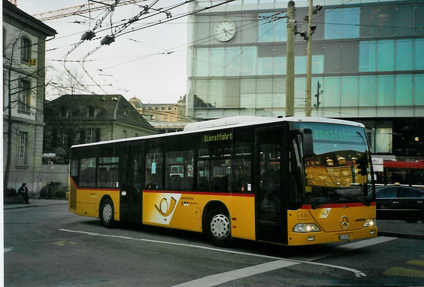 (092'313) - PostAuto Bern - Nr. 534/BE 615'597 - Mercedes (ex P 25'237) am 20. Februar 2007 beim Bahnhof Bern