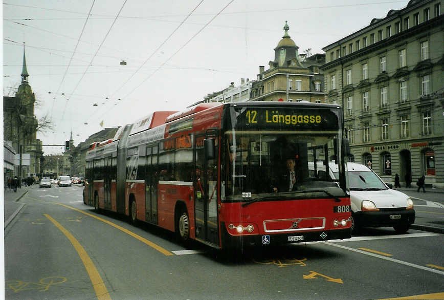 (092'330) - Bernmobil, Bern - Nr. 808/BE 612'808 - Volvo am 27. Februar 2007 in Bern, Bubenbergplatz