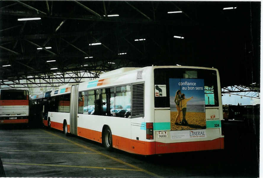 (092'909) - TPG Genve - Nr. 324/GE 96'690 - Volvo am 17. Mrz 2007 in Genve, Dpt