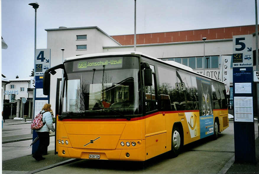 (093'128) - Schmidt, Jonschwil - SG 267'104 - Volvo (ex Buner&Schmitdt, Jonschwil) am 22. Mrz 2007 beim Bahnhof Wil