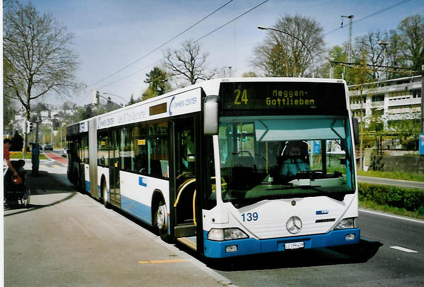 (093'905) - VBL Luzern - Nr. 139/LU 199'439 - Mercedes am 13. April 2007 in Luzern, Verkehrshaus