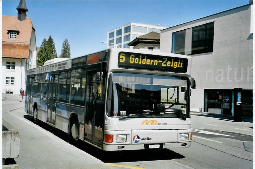 (094'017) - AAR bus+bahn, Aarau - Nr. 145/AG 26'045 - MAN am 14. April 2007 beim Bahnhof Aarau