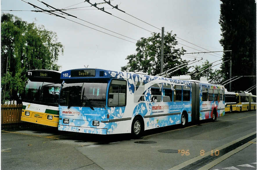 (094'735) - TN Neuchtel - Nr. 162 - FBW/Hess Gelenktrolleybus am 27. Mai 2007 in Neuchtel, Dpt