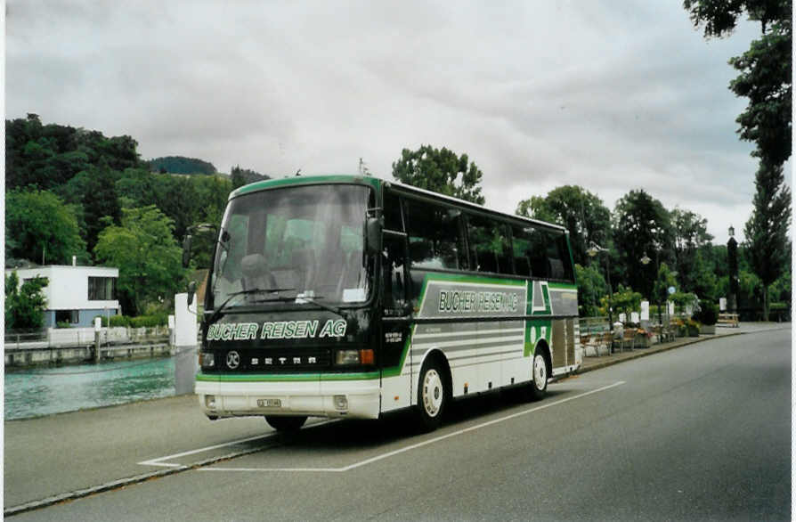 (095'513) - Bucher, Luzern - LU 15'598 - Setra am 21. Juni 2007 bei der Schifflndte Thun