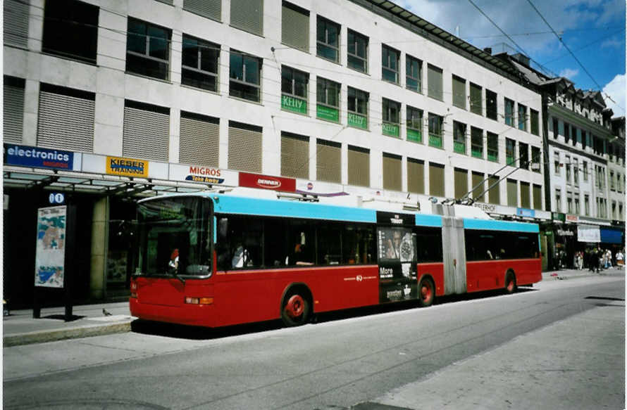 (095'916) - VB Biel - Nr. 84 - NAW/Hess Gelenktrolleybus am 7. Juli 2007 in Biel, Guisanplatz