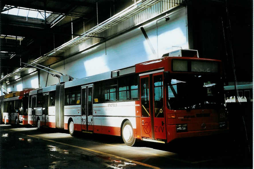 (098'534) - SW Winterthur - Nr. 154 - Mercedes Gelenktrolleybus am 15. September 2007 in Winterthur, Depot Grzefeld
