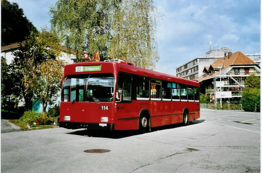 (099'511) - Bernmobil, Bern - Nr. 114/BE 366'114 - Volvo/R&J am 30. September 2007 in Ostermundigen, Tiefenmsli