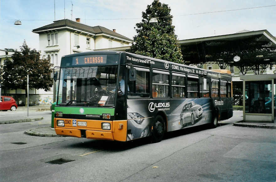 (100'013) - Aus Italien: TRL Lombardia - Nr. 3342/AC-376 TH - BredaMenarinibus am 4. Oktober 2007 in Chiasso, Confine