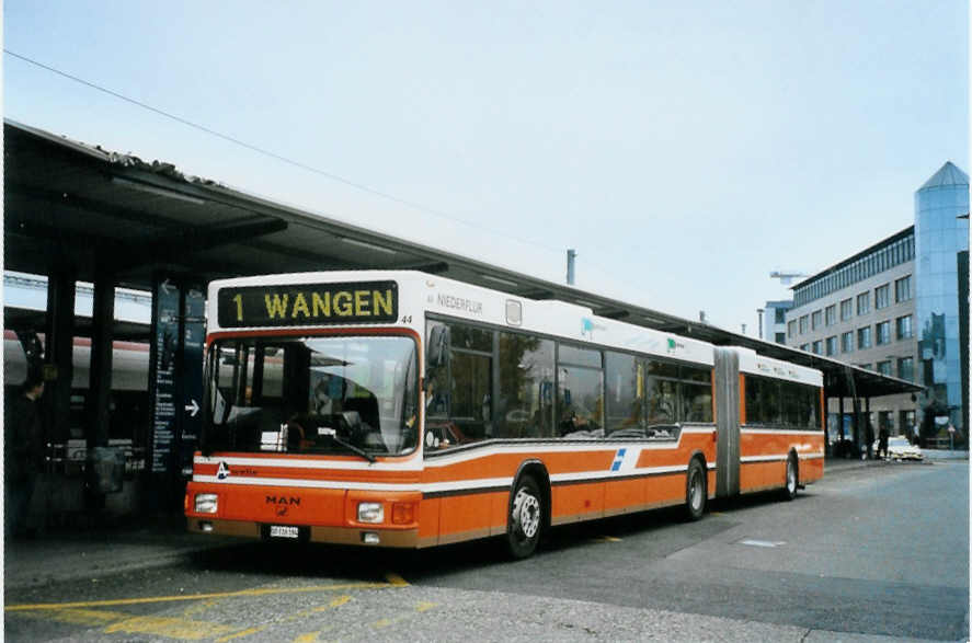(100'801) - BOGG Wangen b.O. - Nr. 44/SO 116'194 - MAN (ex SOO Olten Nr. 44) am 3. November 2007 beim Bahnhof Olten