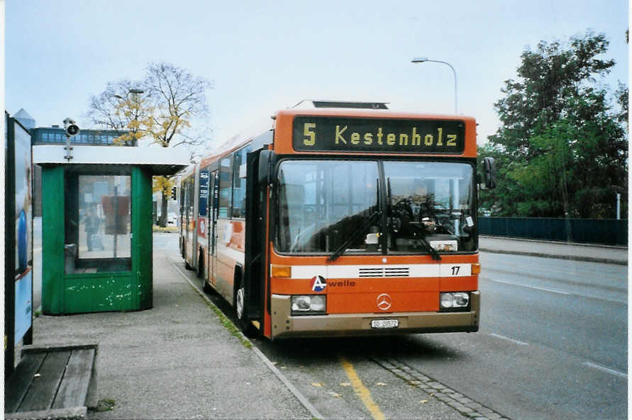 (100'803) - BOGG Wangen b.O. - Nr. 17/SO 20'572 - Mercedes/Hess (ex AGO Olten Nr. 17) am 3. November 2007 beim Bahnhof Olten