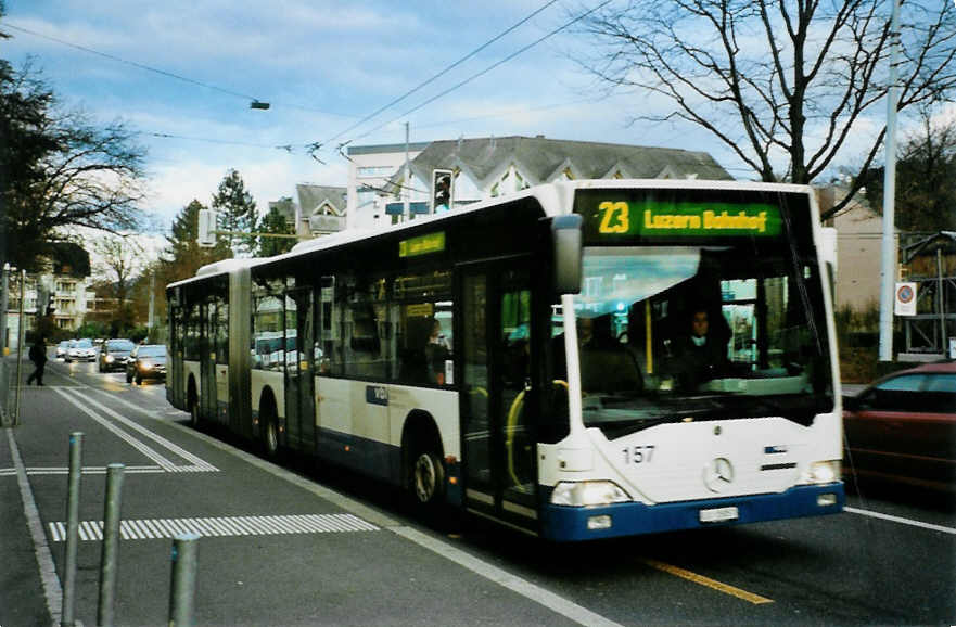(101'506) - VBL Luzern - Nr. 157/LU 15'057 - Mercedes am 26. November 2007 in Luzern, Maihof