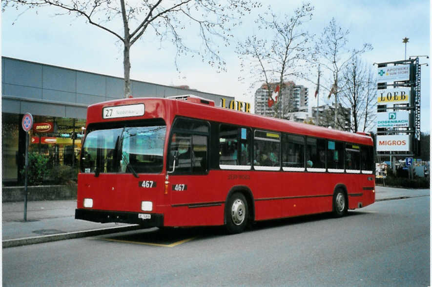 (101'826) - Dysli, Bern - Nr. 467/BE 74'908 - Volvo/R&J (ex Bernmobil, Bern Nr. 113) am 13. Dezember 2007 in Bern, Holenacker