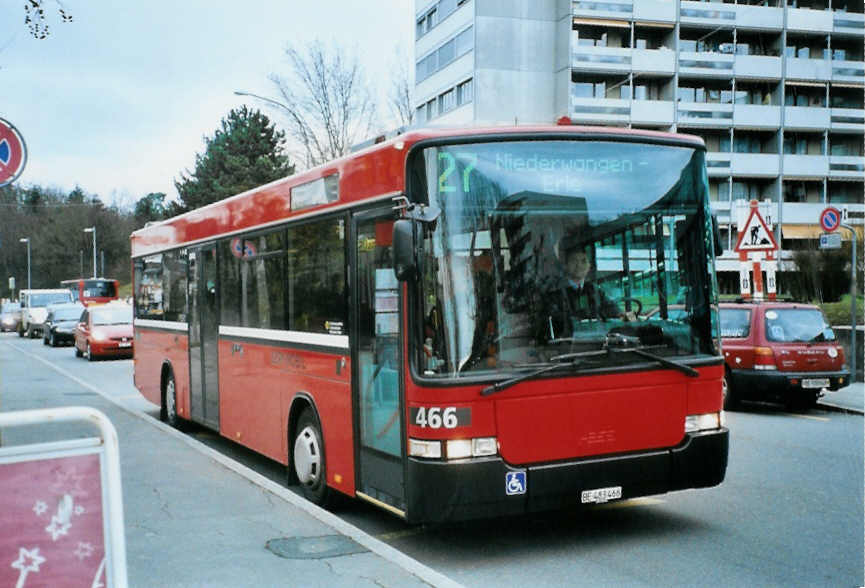 (101'828) - Dysli, Bern - Nr. 466/BE 483'466 - Volvo/Hess (ex Binggeli, Erlach Nr. 2) am 13. Dezember 2007 in Bern, Holenacker