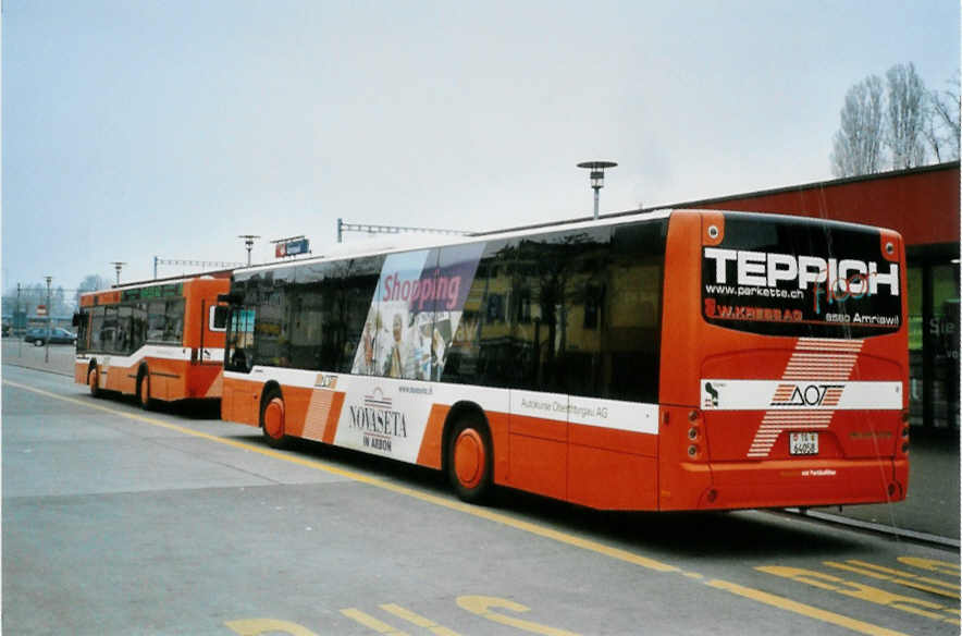 (102'333) - AOT Amriswil - Nr. 8/TG 64'058 - Neoplan am 23. Dezember 2007 beim Bahnhof Amriswil