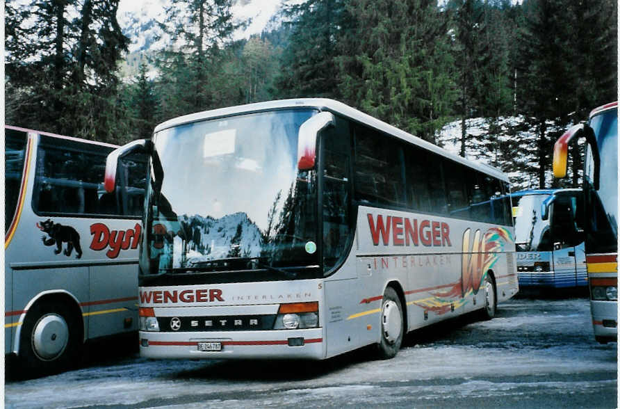 (103'123) - Wenger, Interlaken - Nr. 5/BE 246'787 - Setra am 6. Januar 2008 in Adelboden, Unter dem Birg