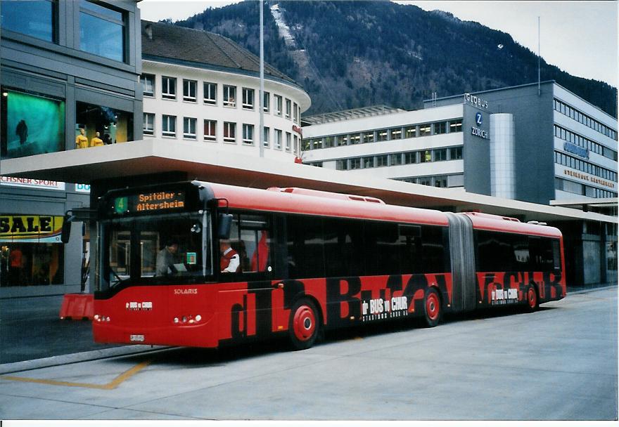 (103'918) - SBC Chur - Nr. 52/GR 155'852 - Solaris am 4. Februar 2008 beim Bahnhof Chur