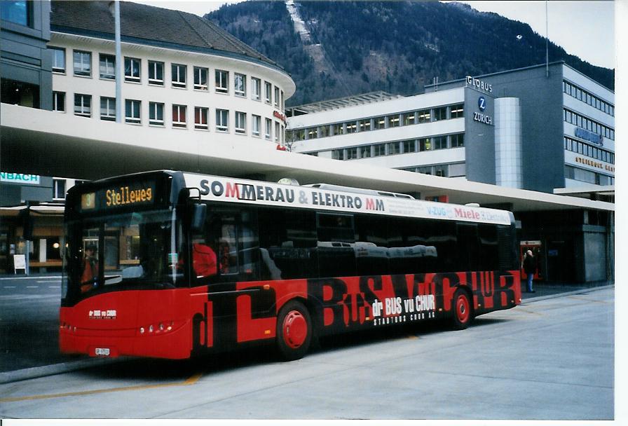 (103'922) - SBC Chur - Nr. 10/GR 97'510 - Solaris am 4. Februar 2008 beim Bahnhof Chur