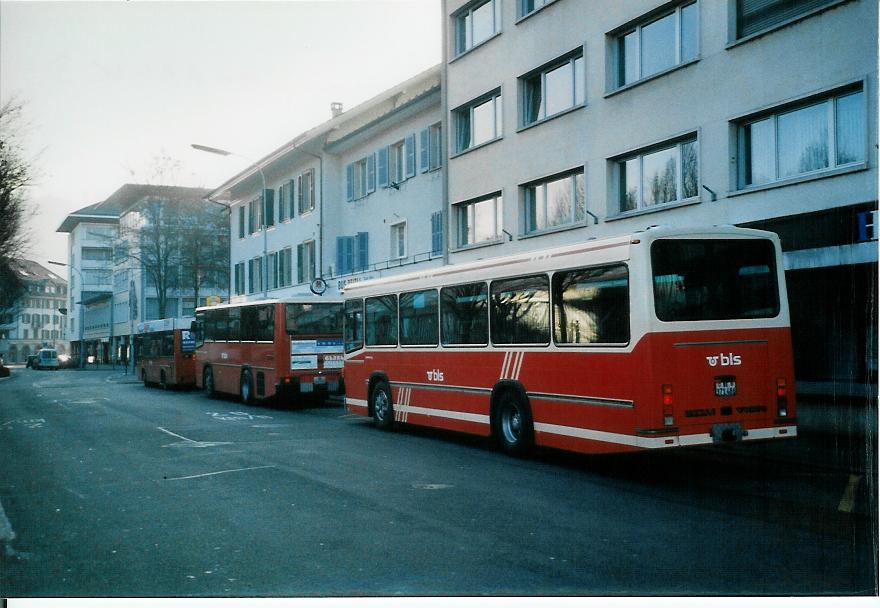 (104'322) - Busland, Burgdorf - Nr. 23/BE 371'486 - Volvo/Lauber (ex AAGK Koppigen Nr. 3) am 18. Februar 2008 beim Bahnhof Burgdorf