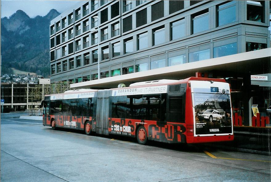 (104'817) - SBC Chur - Nr. 53/GR 155'853 - Neoplan am 1. Mrz 2008 beim Bahnhof Chur