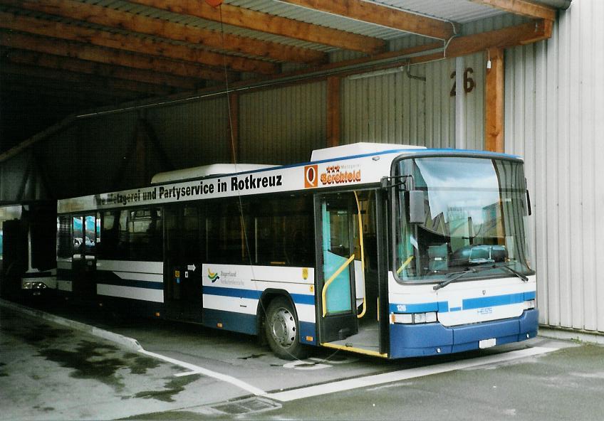 (106'113) - ZVB Zug - Nr. 126/ZG 3386 - Scania/Hess (ex Nr. 156) am 31. Mrz 2008 in Zug, Garage