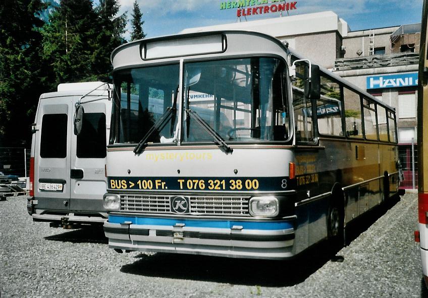 (108'624) - Mysterytours, Interlaken - Nr. 8 - Setra (ex AFA Adelboden Nr. 8; ex TPYG Yverdon Nr. 2) am 5. Juli 2008 in Interlaken, Sendlistrasse