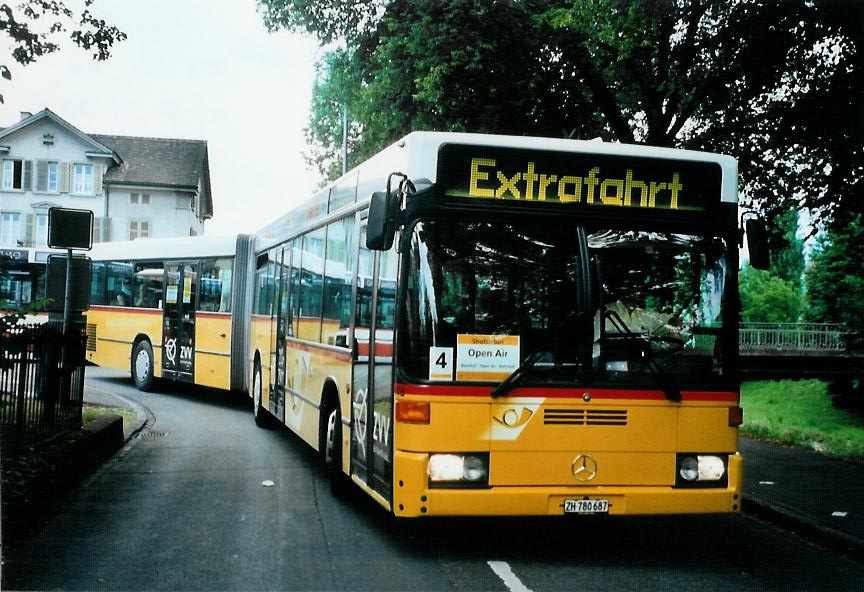 (109'109) - PostAuto Zrich - Nr. 48/ZH 780'687 - Mercedes (ex Nr. 22; ex P 27'725) am 11. Juli 2008 beim Bahnhof Frauenfeld