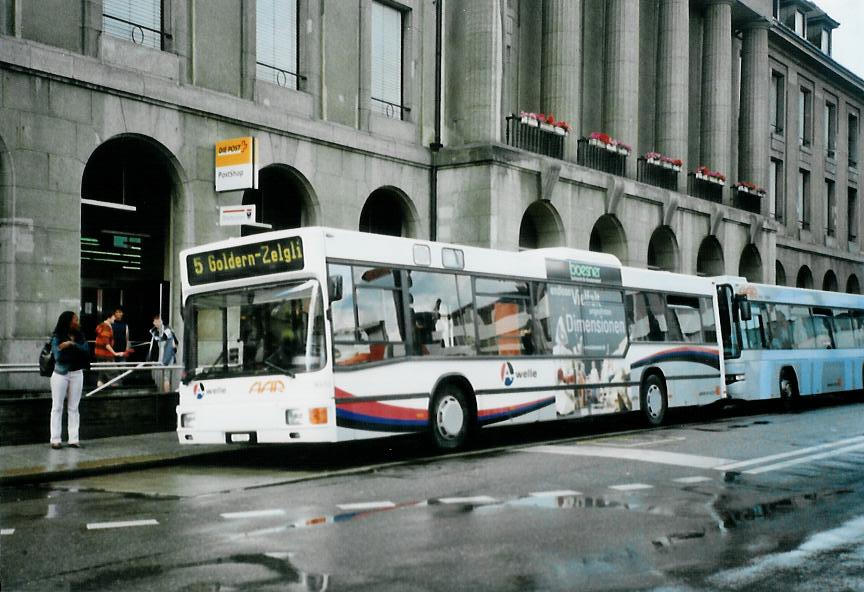 (109'614) - AAR bus+bahn, Aarau - Nr. 153/AG 7553 - MAN am 20. Juli 2008 beim Bahnhof Aarau