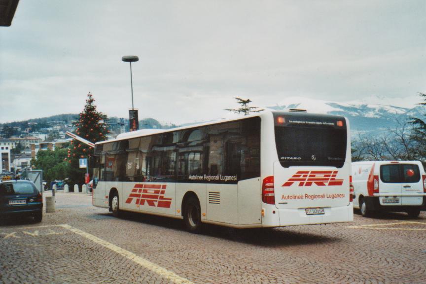 (112'635) - ARL Tesserete - Nr. 14/TI 143'814 - Mercedes am 9. Dezember 2008 beim Bahnhof Lugano